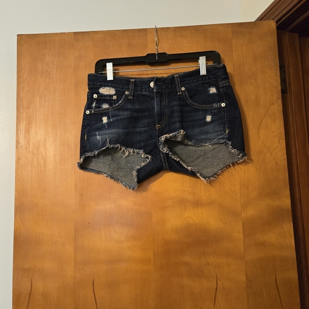 Rag & Bone Cutoff Jean Shorts Doris Dark Wash Size 25